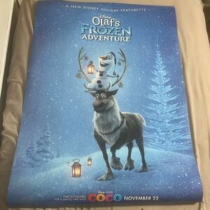 Frozen Disney Olaf’s Adventure 27x40 2017 Movie Poster Vintage Holiday Christmas